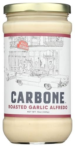 Carbone Roasted Garlic Alfredo Pasta Sauce, 15 Ounces (Pack of 6)