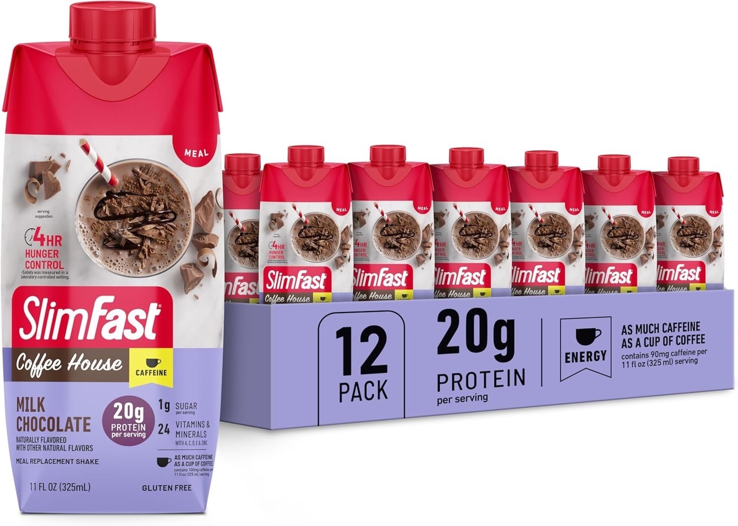 SlimFast Advanced Milk Chocolate High Protein Shakes 11 Fl. Oz., 12 Pk