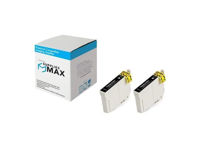 SuppliesMAX Compatible Replacement for WF-2520/2530/2540/XP-200/300/310/400/410 Black High Yield Inkjet (2/PK-500 Page Yield) (NO. 200XL) (T200120-D2)
