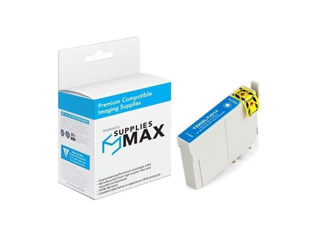 SuppliesMAX Replacement for WF-2520/2530/2540/XP-200/300/310/400/410 Cyan High Yield Inkjet (450 Page Yield) (NO. 200XL) (T200XL220)