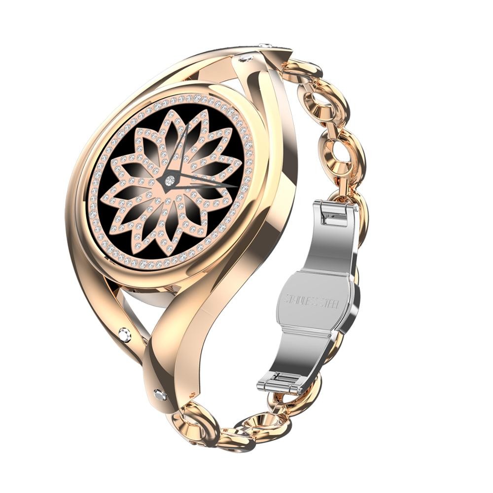 LEMFO Montre Intelligente Femmes 1.09 Pouces Montre à Assembler Soi-même Visage Moniteur De Fréquence Cardiaque 4 étoiles Cristal Diamant Dame Sma thumbnail