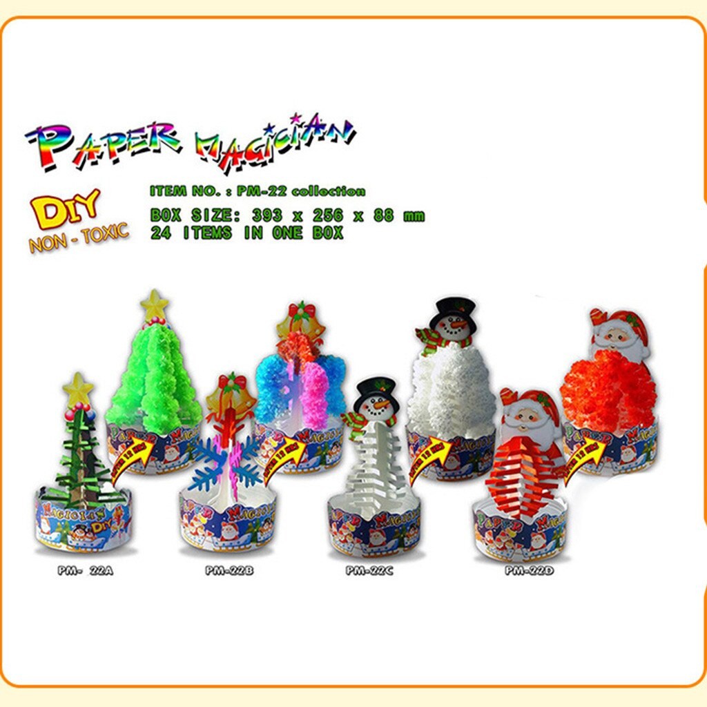 Sapin De Noël à Monter Soi-même Jouet Papier Arbre Fleur Enfant Jouet Arbre Magique 4 Combinaisons Noël Papier Arbre Magique Croissance Arbre
