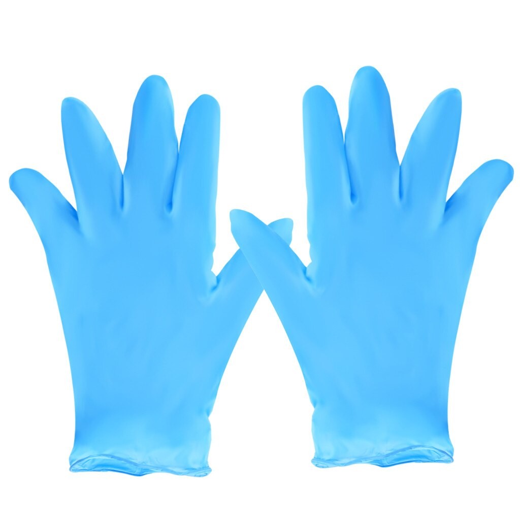 Gants Bleus Jetables En Latex, 100 PièCES, Pour La Vaisselle, Le Travail Dans La Cuisine, Le Jardin, En Caoutchouc, Pour Le Nettoyage De La Maison # 
