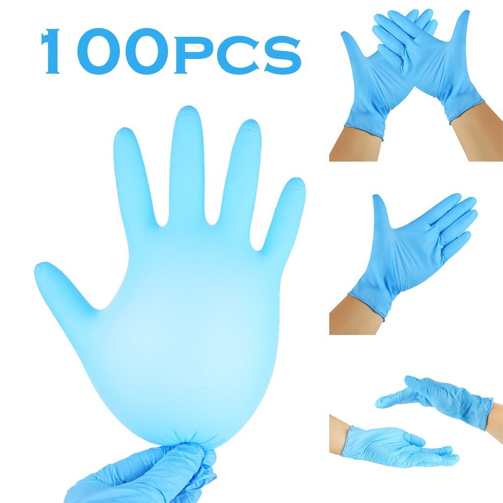 Gants En Latex à Usage Unique, Bleus, Ultra-fins Au Toucher, Pour La Vaisselle, Le Travail Dans La Cuisine, Le Jardin, En Caoutchouc, 100 PièCES thumbnail