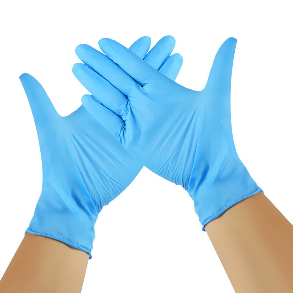 Gants En Latex à Usage Unique, Bleus, Ultra-fins Au Toucher, Pour La Vaisselle, Le Travail Dans La Cuisine, Le Jardin, En Caoutchouc, 100 PièCES