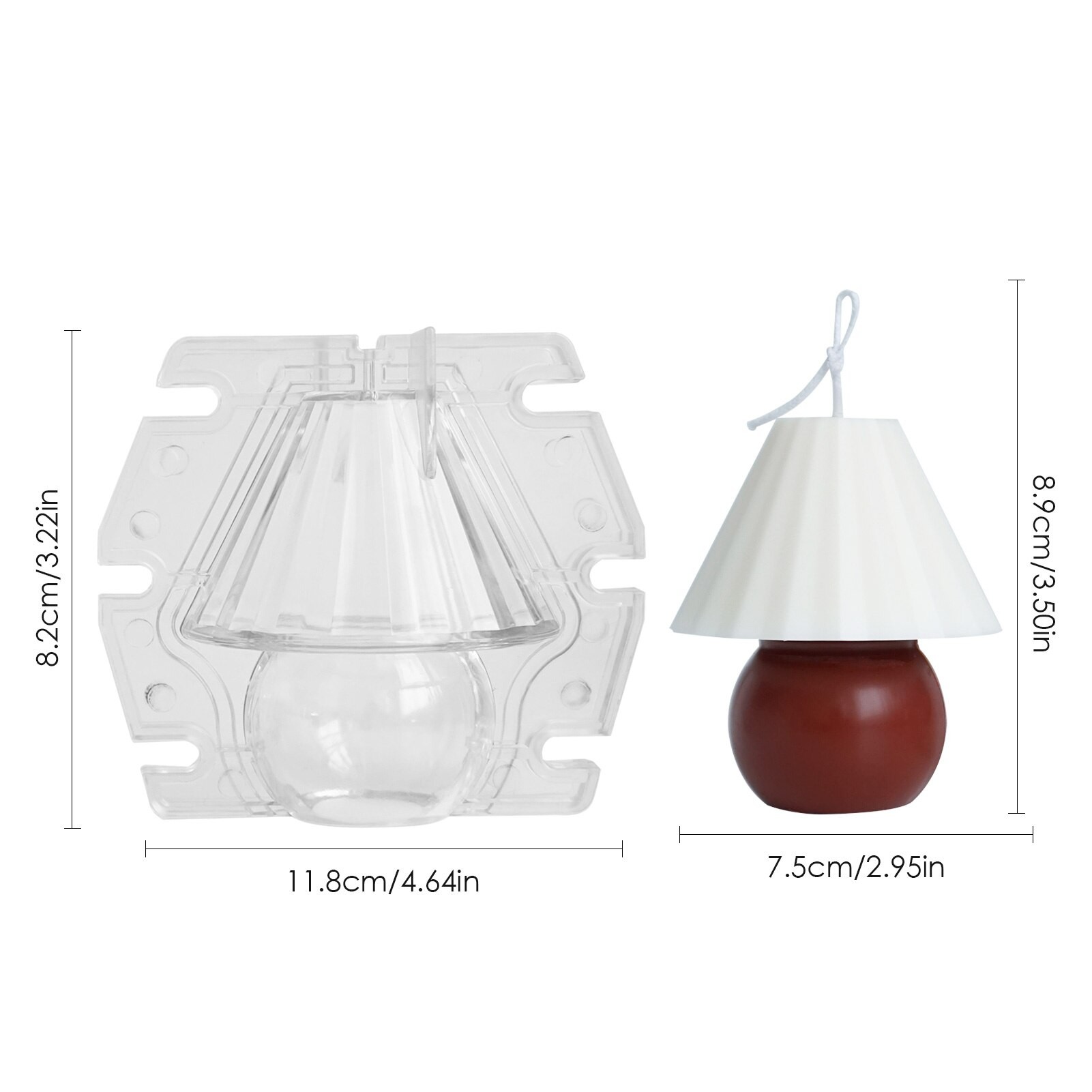 Mini Lampe De Table Forme Bougie Moule Lampe De Table Fait Main Bougie Faisant Acrylique Moules Pour Bougie à Bricoler Soi-même Faisant Des Outils 4 thumbnail