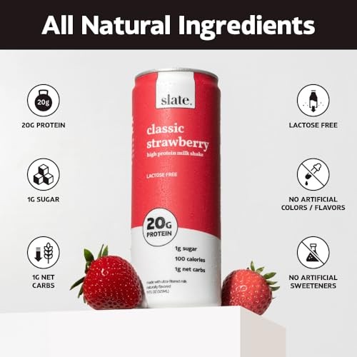 Slate Milk Classic Strawberry Protein Shake, 11 FZ thumbnail