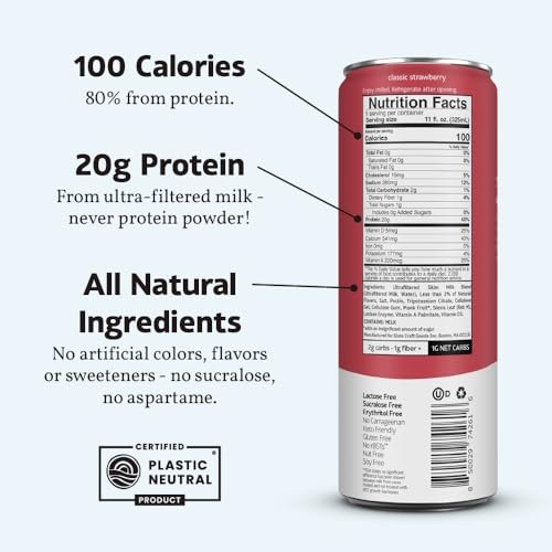 Slate Milk Classic Strawberry Protein Shake, 11 FZ thumbnail