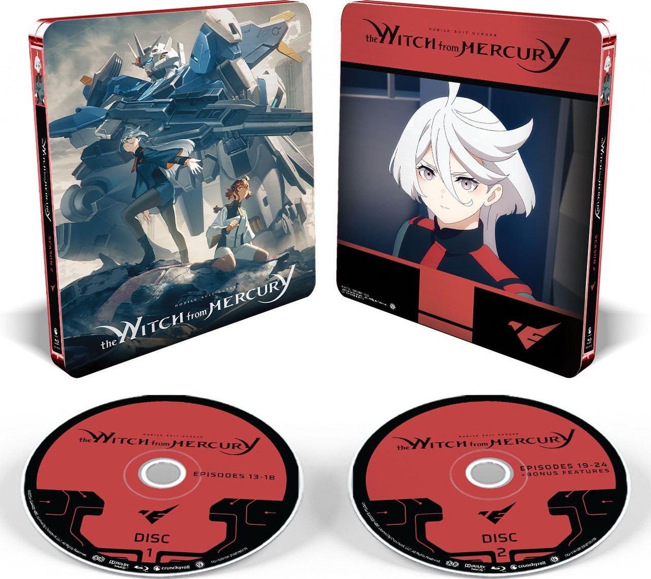 NEW Mobile Suit Gundam the Witch from Mercury Season 2 SteelBook Blu-ray No Dent thumbnail