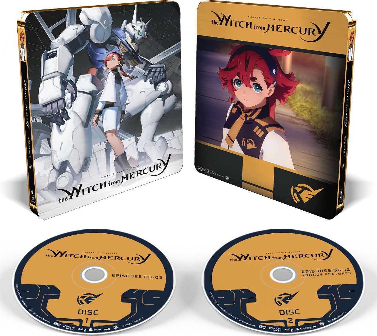 NEW Mobile Suit Gundam the Witch from Mercury Season 1 SteelBook Blu-ray No Dent thumbnail