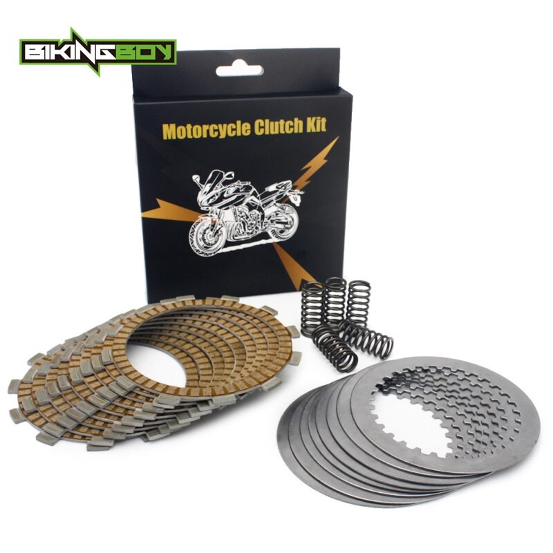 BIKINGBOY 9 Plaque De Friction D'embrayage + 8 Séparateur D'acier Plaques + 5 Ressorts WR250F 01-13 08 09 10 11 12 YZ250F 07 06 05 04 03 02 01