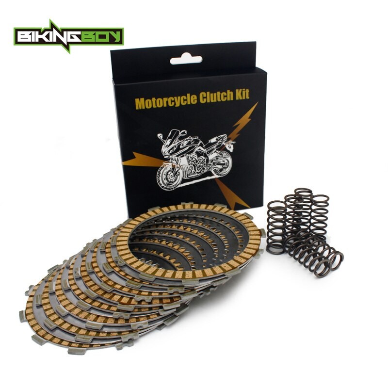 BIKINGBOY 8 Clutch Friction Plate + 7 Steel Separator Plates + 6 Springs DRZ DR-Z 400 00-17 16 15 14 13 12 11 10 09 LX 400 03 04
