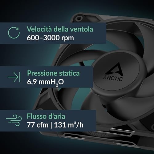 ARCTIC Freezer P12 Pro Reverse - 120 Mm a-RGB PWM Fan with Cable Splitter thumbnail