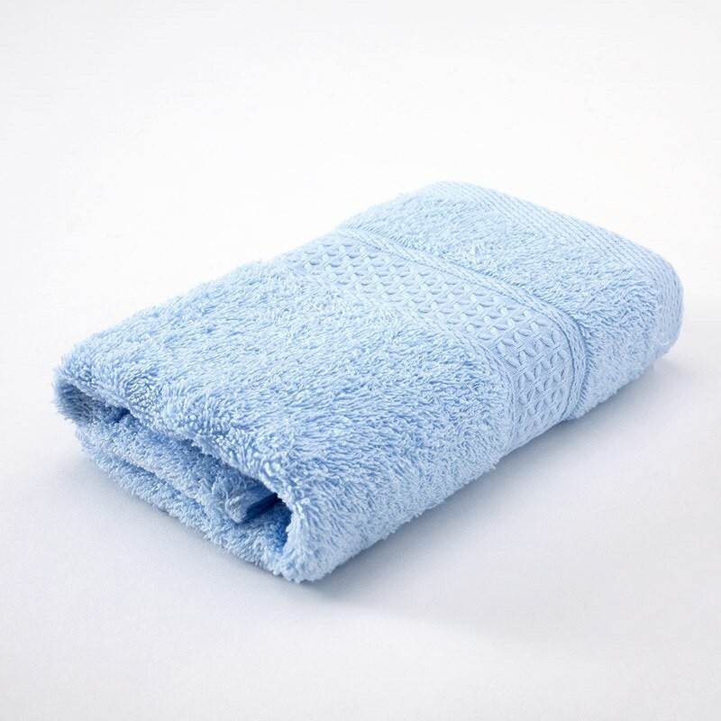 Serviette De Bain 100% Coton Pour Le Visage, Douce Pour La Peau, Jaune, Bleu, Rose thumbnail