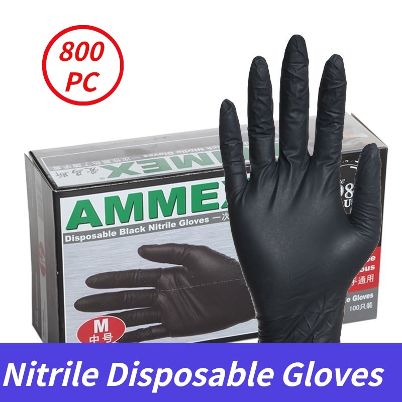 Gants En Pvc à Usage Unique, Bleus Et Noirs, Sans Poudre, Transparents, Pour La Cuisine, Wonderlife, 100 PièCES thumbnail