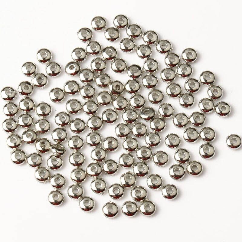 4/6mm CCB Breloque Entretoise Perles Roue Perle Plate Ronde Perles En Vrac Pour La Fabrication De Bijoux Bracelet à Bricoler Soi-même Résultats Fou