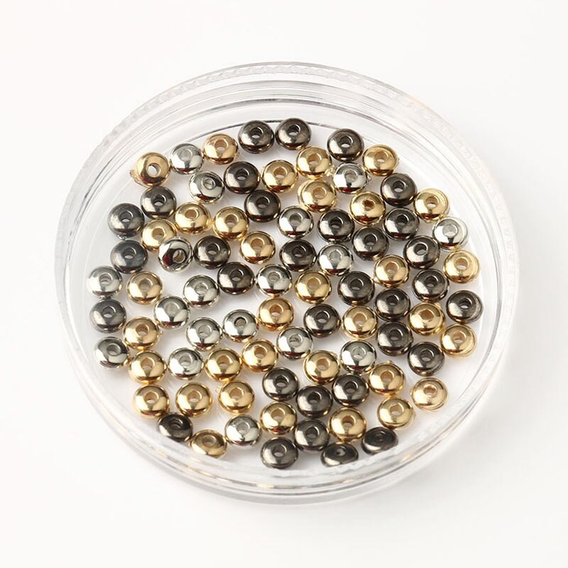 4/6mm CCB Breloque Entretoise Perles Roue Perle Plate Ronde Perles En Vrac Pour La Fabrication De Bijoux Bracelet à Bricoler Soi-même Résultats Fou thumbnail
