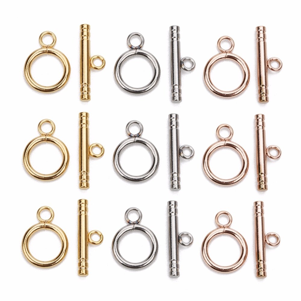 LOULEUR 4 Sets/lot Acier Inoxydable OT Fermoirs Boucle Connecteurs IDéal Pour Bracelet Collier Pour Bijoux à Bricoler Soi-même Faire Des Trouvaille thumbnail
