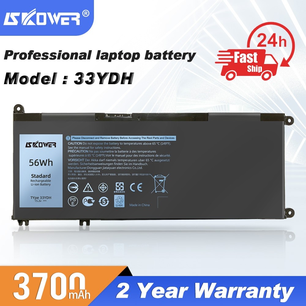SKOWER 15,2 V 56Wh 33YDH Laptop Batterie Für Dell Inspiron 17 7778 7779 7786 7773 15 7577 7588 3580 3590 3779 99NF2 PVHT1 33YDH