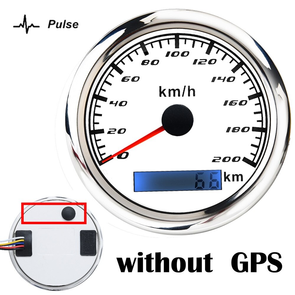85mm GPS Tacho Messgerät 30 60 120 200 KM/H Kilometerzähler Für Marine Motorrad Stiefel Auto ATV Lkw Mit Verrotten Hintergrundbeleuchtung thumbnail
