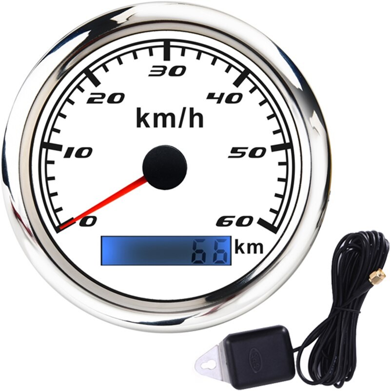 85mm GPS Tacho Messgerät 30 60 120 200 KM/H Kilometerzähler Für Marine Motorrad Stiefel Auto ATV Lkw Mit Verrotten Hintergrundbeleuchtung thumbnail