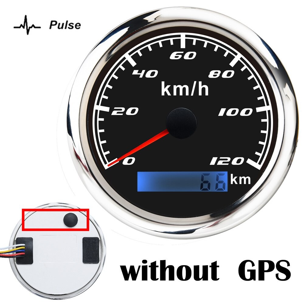 85mm GPS Tacho Messgerät 30 60 120 200 KM/H Kilometerzähler Für Marine Motorrad Stiefel Auto ATV Lkw Mit Verrotten Hintergrundbeleuchtung thumbnail