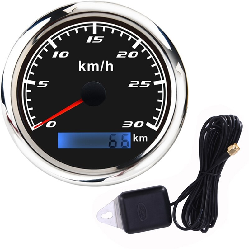 85mm GPS Tacho Messgerät 30 60 120 200 KM/H Kilometerzähler Für Marine Motorrad Stiefel Auto ATV Lkw Mit Verrotten Hintergrundbeleuchtung thumbnail