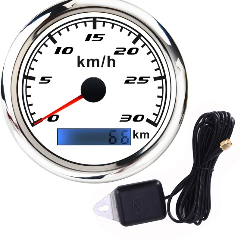 85mm GPS Tacho Messgerät 30 60 120 200 KM/H Kilometerzähler Für Marine Motorrad Stiefel Auto ATV Lkw Mit Verrotten Hintergrundbeleuchtung thumbnail