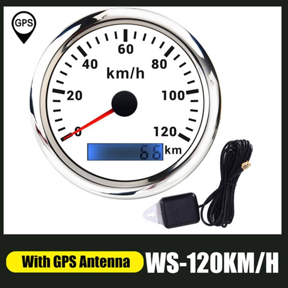 85mm GPS Tacho Messgerät 30 60 120 200 KM/H Kilometerzähler Für Marine Motorrad Stiefel Auto ATV Lkw Mit Verrotten Hintergrundbeleuchtung thumbnail