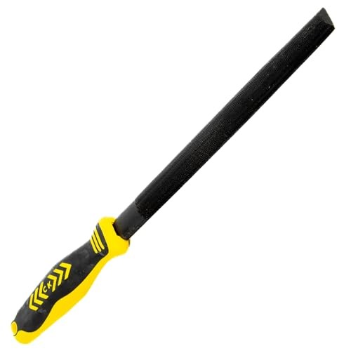 C.K Tools Engineers File Half Round 200mm Second Cut Tapered Point, High Carbon Black Oxide Steel, Ergonomic Two Component Grip, Secure Tang Bond, Lan thumbnail