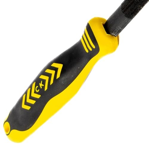 C.K Tools Engineers File Half Round 150mm Second Cut Tapered Point, High Carbon Black Oxide Steel, Ergonomic Two Component Grip, Secure Tang Bond, Lan thumbnail