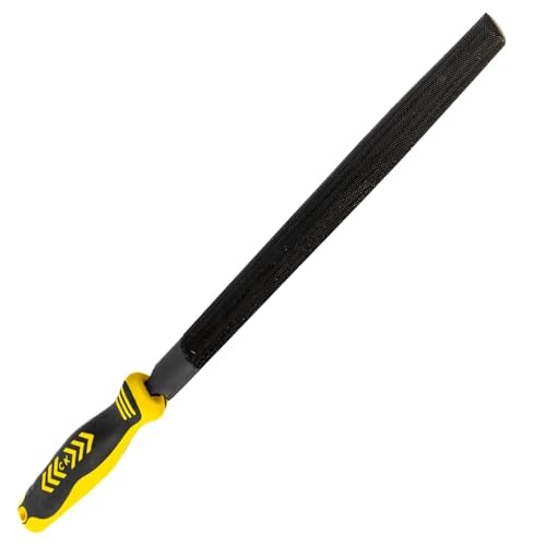 C.K Tools Engineers File Half Round 250mm Second Cut Tapered Point, High Carbon Black Oxide Steel, Ergonomic Two Component Grip, Secure Tang Bond, Lan thumbnail