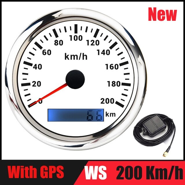 60 Km/h Auto GPS Tacho Messgerät 30 120 200Km/h Stiefel Geschwindigkeit Kilometerzähler Mit GPS Antenne Passen Für Motorrad Auto Lkw thumbnail