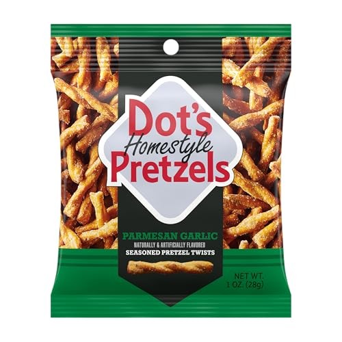 Dot's Pretzels Parmesan Garlic Seasoned Pretzel Twist Snack, 1oz Individually Sized Bag (10 Count) thumbnail