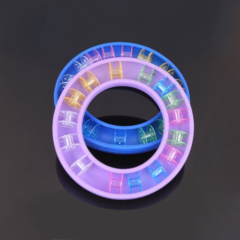 DIY Tragbare Spule Halfter NäHenne Nadeln Sparer Kunststoff Spule Lagerung Kasten Gummi Ring Nähen Werkzeuge Handwerk
