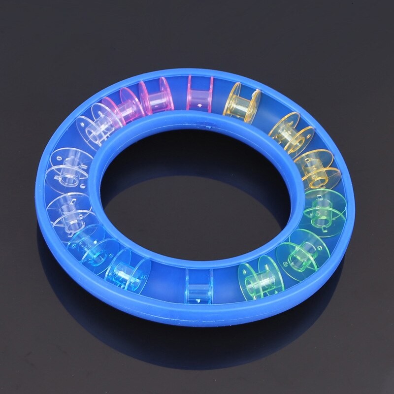 DIY Tragbare Spule Halfter NäHenne Nadeln Sparer Kunststoff Spule Lagerung Kasten Gummi Ring Nähen Werkzeuge Handwerk thumbnail