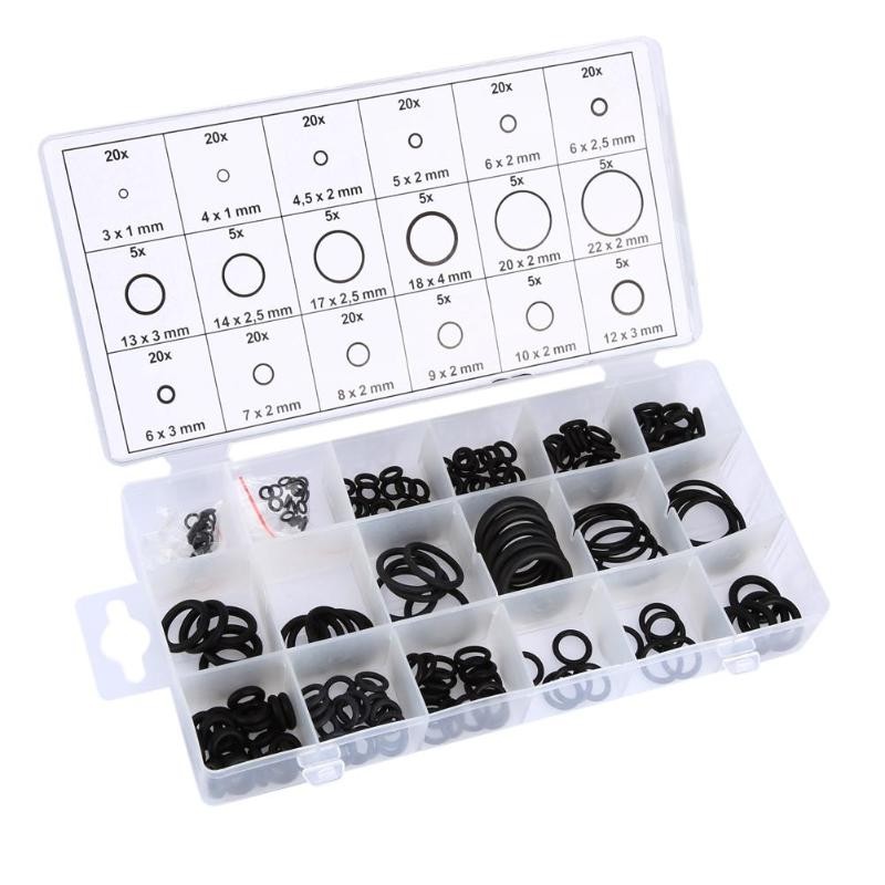 225 Stck Silikon Gummi O Ring Regendichtheit Unterlegscheibe Dichtungen Sortiment 18 Größen Für Auto Styling Mit Plactic Kasten Bausatz thumbnail