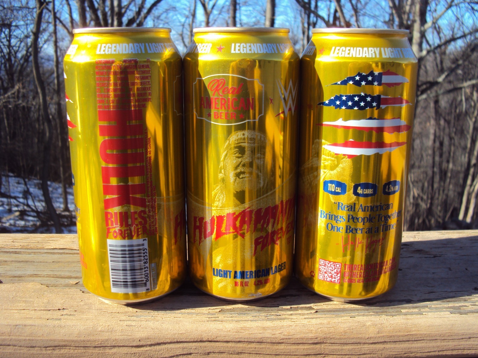 Limited Hulk Hogan Real American/ HULKAMANIA FOREVER Light Lager Gold/16oz Can