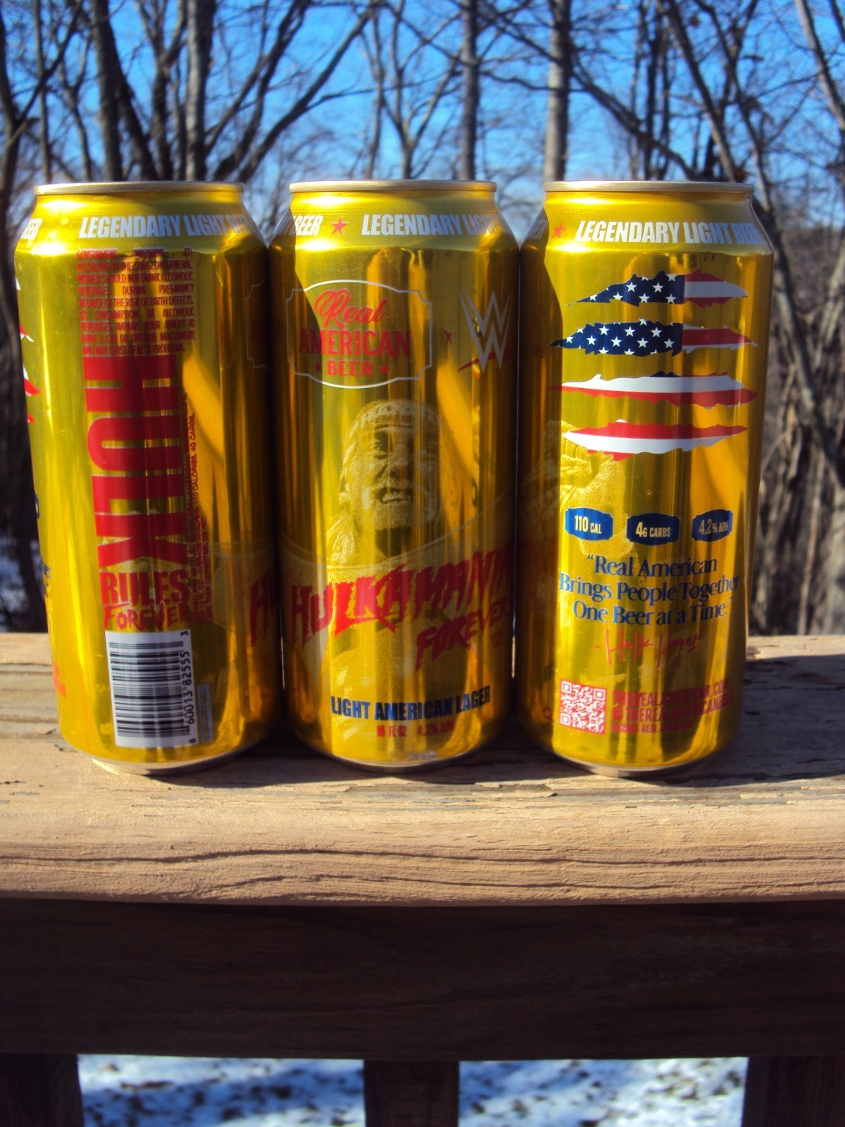 Limited Hulk Hogan Real American/ HULKAMANIA FOREVER Light Lager Gold/16oz Can thumbnail
