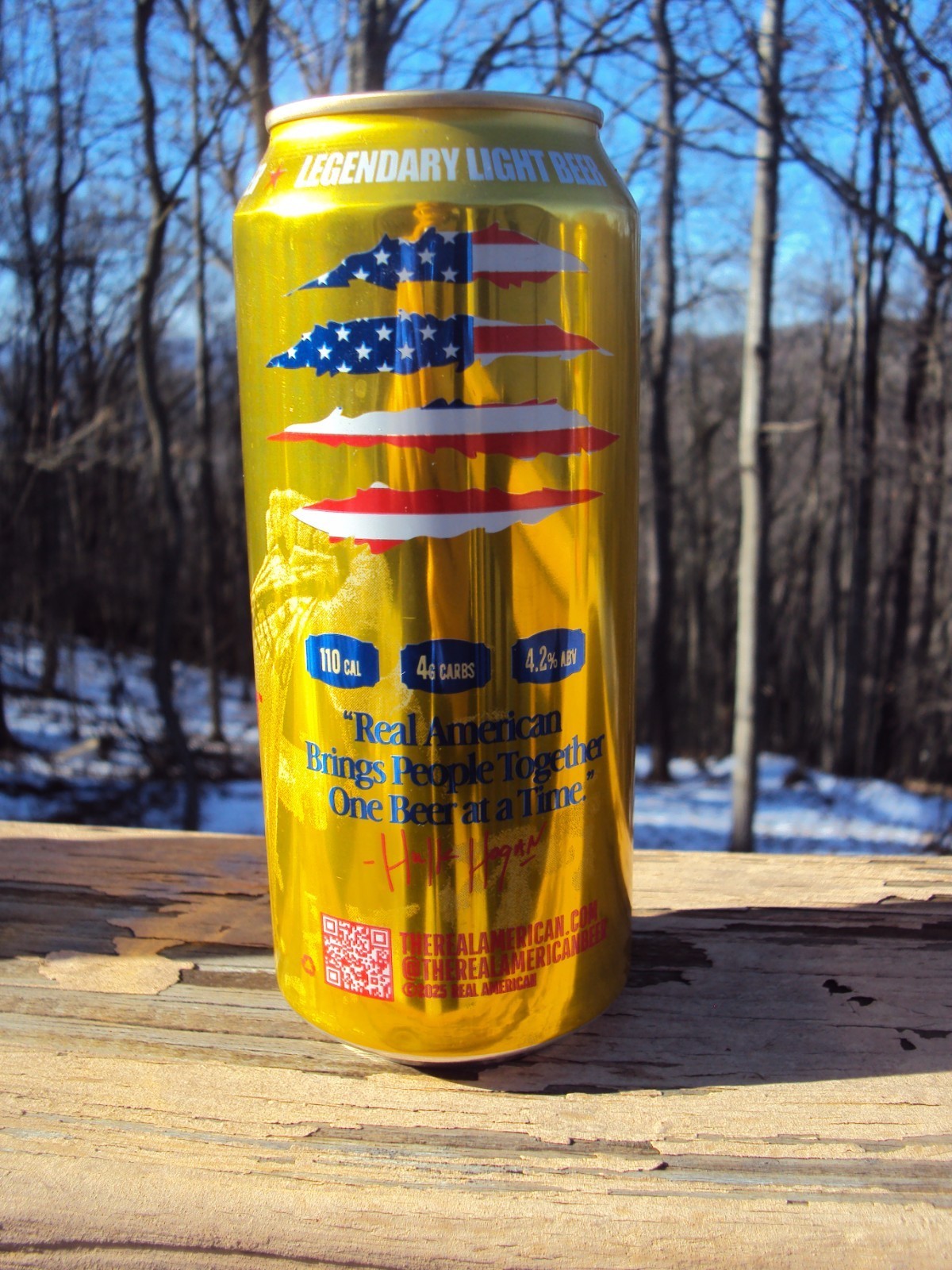 Limited Hulk Hogan Real American/ HULKAMANIA FOREVER Light Lager Gold/16oz Can thumbnail