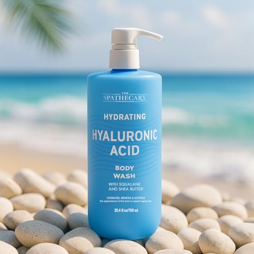 Hydrating Hyaluronic Acid Body Wash – Moisturizing Shower Gel for All Skin Types, Sensitive Skin – Nourishing, Paraben-Free, Sulfate-Free, Vegan F thumbnail