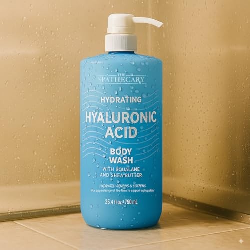 Hydrating Hyaluronic Acid Body Wash – Moisturizing Shower Gel for All Skin Types, Sensitive Skin – Nourishing, Paraben-Free, Sulfate-Free, Vegan F thumbnail