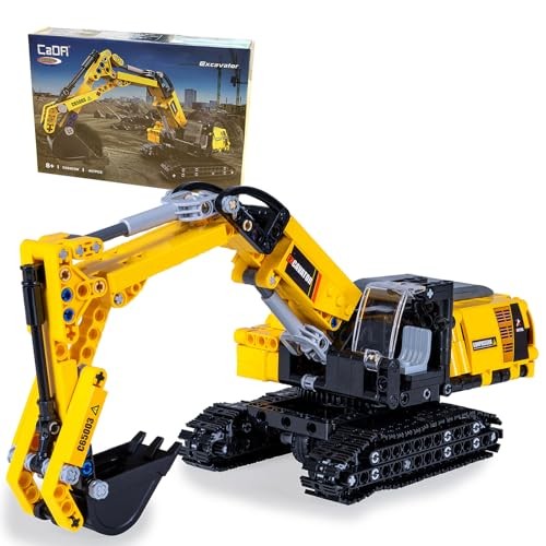 JAMARA 402850 Each Excavator Bricks Construction Vehicles for Kids Ages 8 and up, Toy for Kids, Gift Idea for Kids, Clamping Blocks Vehicle, Building 