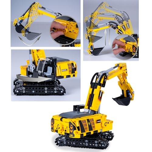 JAMARA 402850 Each Excavator Bricks Construction Vehicles for Kids Ages 8 and up, Toy for Kids, Gift Idea for Kids, Clamping Blocks Vehicle, Building  thumbnail