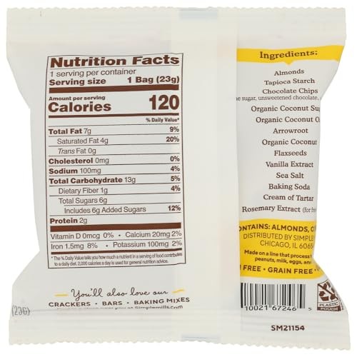 Simple Mills Mini Cookies Crunchy Snack Pack - 6.5oz/8ct thumbnail