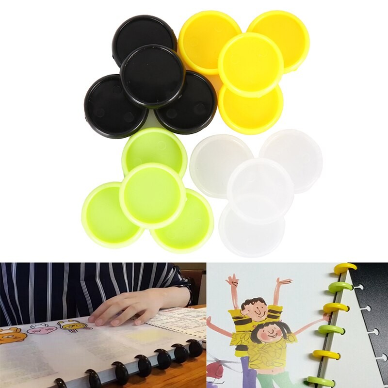 T Champignon Hul Gummi Løs Skive-bindende Ring Kontor Notesbog Bog Bue Bindende Forsyninger Slik Farve thumbnail