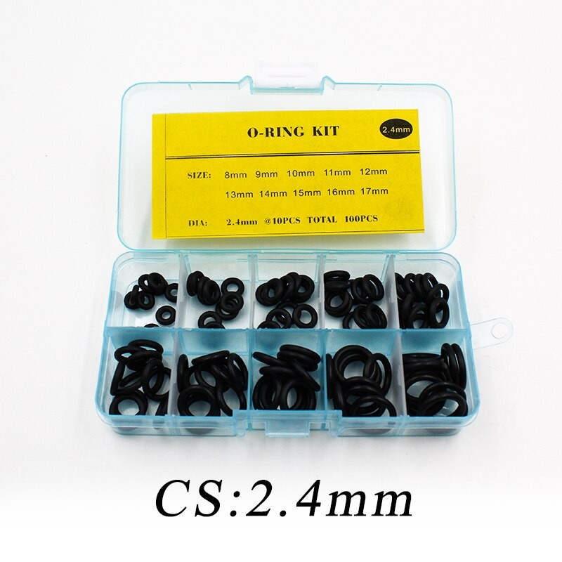 Tykkelse 1.5/1.8/1.9/2.4/2.65/3.1mm Gummi Ring Nbr O Ring Tætning Nitril Tætning O-ringe Nbr Skive Oring Sæt Sortiment Sæt Sæt