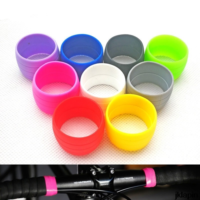 Racercykel Silikone-styr Fast Ring ærme Elastisk Rem Gummi Anti-spring Prop Til Bar Tape Vandtæt Slidstærk thumbnail