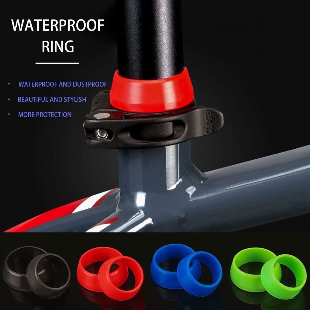 Cykel Sadelpind Gummi Ring Støvdæksel Cykling Vandtæt Mountainbike Sadelpind Beskyttende Cykeltilbehør 1 Pc thumbnail