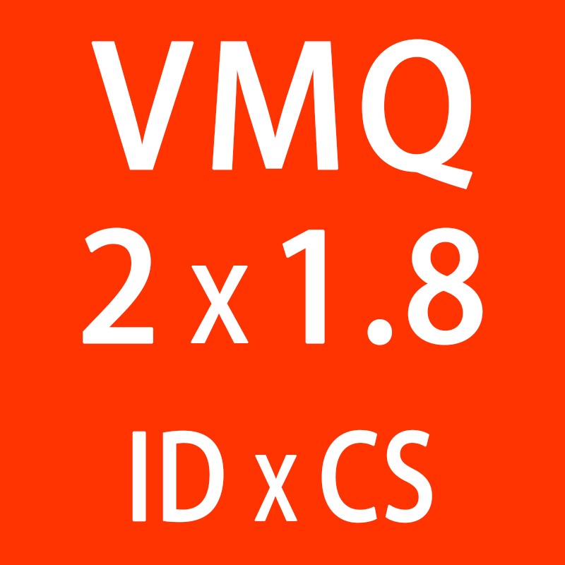 10 Stk / Parti Silikone Ringe Silikone / Vmq O Ring 1.8mm Tykkelse Id1.8/2/2.24/2.5/2.8/3.15/3.55/3.75/4mm Gummi O-ring Tætningspakning